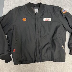 Workrite FR Jacket Mens 2XL Black Nomex Bomber Shell Logo Arc 37 EBT Workwear